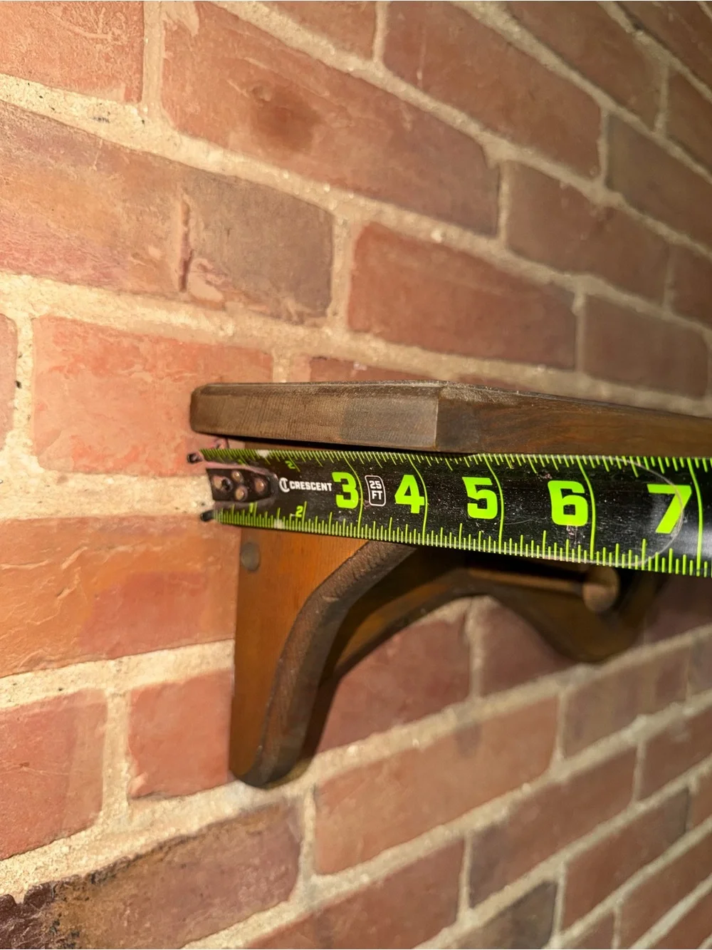 Heart Cutout Wooden Wall Shelf in Brown - Classic Rustic Farmhouse Coat Hanger